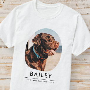 Pet Memorial Moderne Herinnering Custom Foto T-shirt