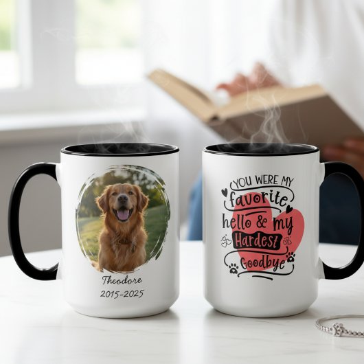 Pet Memorial Mug - Photo & Dates Mok