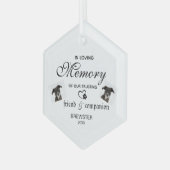 Pet Memorial Ornament - Aangepaste foto Keepsake! (Voorkant links)