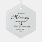 Pet Memorial Ornament - Custom Tribute Keepsake! (Voorkant)