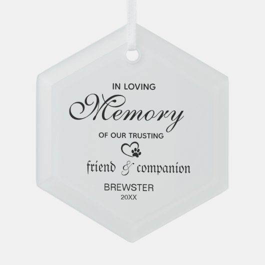 Pet Memorial Ornament - Custom Tribute Keepsake! (Voorkant)