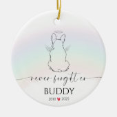 Pet Memorial Ornament hond gepersonaliseerd (Voorkant)