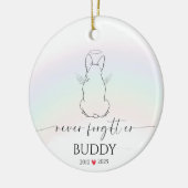 Pet Memorial Ornament hond gepersonaliseerd (Links)