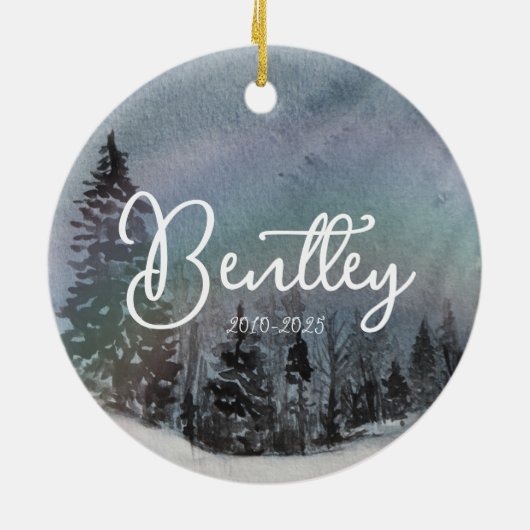 Pet Memorial Ornament hond gepersonaliseerd (Achterkant)