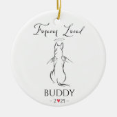 Pet Memorial Ornament hond Gepersonaliseerd (Voorkant)