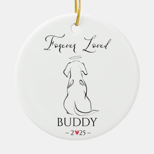 Pet Memorial Ornament Huisdier gepersonaliseerd (Voorkant)