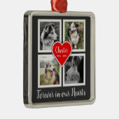 Pet Memorial Ornament met vier foto's en details (Rechts)