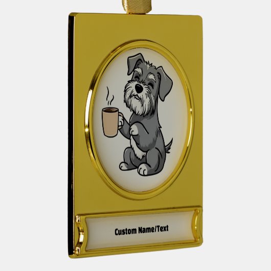  Pet Memorial Ornament, tekst, foto Verguld Banner Ornament (Rechts)