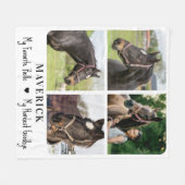 Pet Memorial Paard Herinnering Gepersonaliseerde f Fleece Deken (Voorkant (Horizontaal))