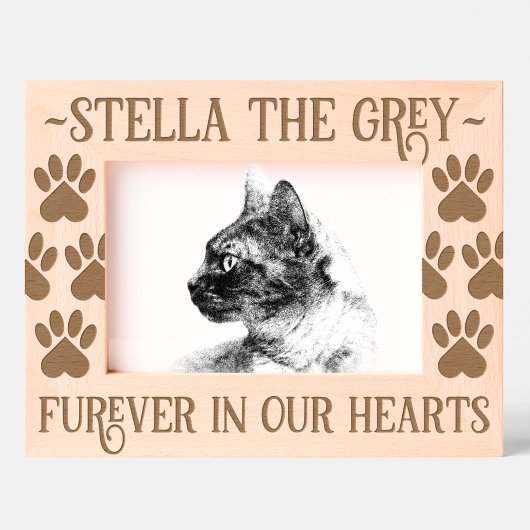 Pet Memorial Paw drukt eeuwig in ons hart Gegraveerde Lijstjes