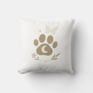 Pet Memorial Paw met Maan & Vlinder – Sympathie Kussen