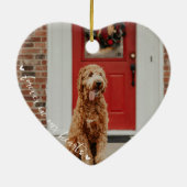 Pet Memorial Paw Print Foto Ornament (Achterkant)