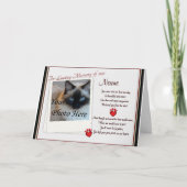 Pet Memorial Paw Prints Aankondiging - Dog Cat (Voorkant)