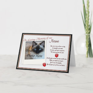 Pet Memorial Paw Prints Aankondiging - Dog Cat