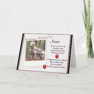 Pet Memorial Paw Prints Aankondiging - Dog Cat