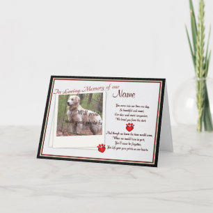 Pet Memorial Paw Prints Aankondiging - Dog Cat