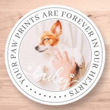Pet Memorial Paw Prints Hoorzitting foto van elega