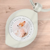 Pet Memorial Paw Prints Hoorzitting foto van elega Sleutelhanger