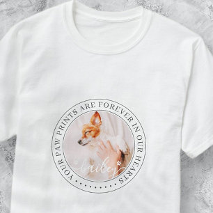 Pet Memorial Paw Prints Hoorzitting foto van elega T-shirt