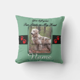 Pet Memorial - Paw Prints on My Heart Kussen