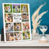 Pet Memorial Paw Prints Personeelsfoto-inklage Fotoplaat (Zijkant)