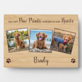 Pet Memorial Paw Prints Personeelsfoto-inklage Fotoplaat (voorkant)