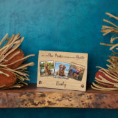 Pet Memorial Paw Prints Personeelsfoto-inklage Fotoplaat (Zijkant)