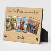 Pet Memorial Paw Prints Personeelsfoto-inklage Fotoplaat (Zijkant)