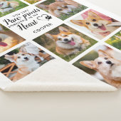 Pet Memorial Paw Prints Personeelsfoto-inklage Sherpa Deken (3/4)