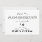 Pet Memorial Personaliseer moderne hond foto sympa Bedankkaart (Achterkant)