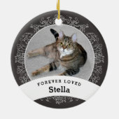 Pet Memorial Personalized Chalkboard toevoegen Fot Keramisch Ornament (Achterkant)