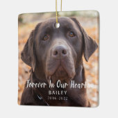 Pet Memorial Personalized Dog Foto Keramisch Ornament (Links)