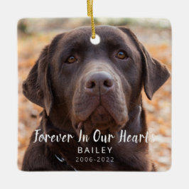 Pet Memorial Personalized Dog Foto Keramisch Ornament