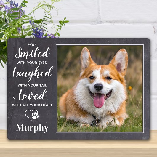 Pet Memorial Personalized Dog Herdenking Foto Fotoplaat