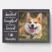 Pet Memorial Personalized Dog Herdenking Foto Fotoplaat (voorkant)