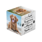 Pet Memorial Personalized Dog Keepomwille Photo Cu Kubus (Voorkant hoekig)