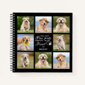 Pet Memorial Personalized Dog Loss Photo Collage Notitieboek (Voorkant)