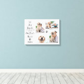 Pet Memorial Personalized Dog Photo Collage Canvas Afdruk (Insitu (Houten vloer))
