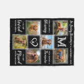 Pet Memorial Personalized Dog Photo Collage Fleece (Voorkant (Horizontaal))