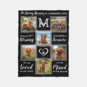 Pet Memorial Personalized Dog Photo Collage Fleece (Voorkant)