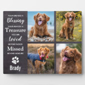 Pet Memorial Personalized Dog Photo Collage Fotoplaat (Voorkant)