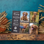 Pet Memorial Personalized Dog Photo Collage Fotoplaat (Zijkant)