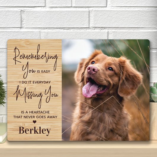 Pet Memorial Personalized Dog Remembrance Wood Fotoplaat