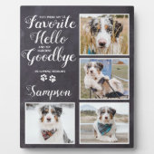 Pet Memorial Personalized Keepomwille Photo Collag Fotoplaat (Voorkant)