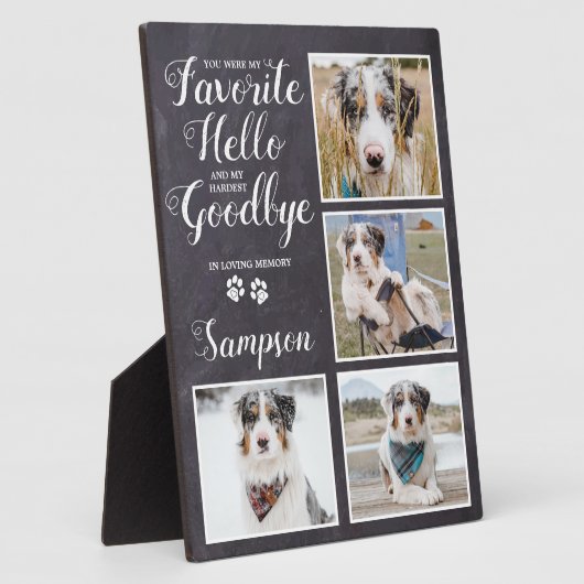 Pet Memorial Personalized Keepomwille Photo Collag Fotoplaat (Zijkant)