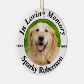 Pet Memorial Personalized Keramisch Ornament (Rechts)