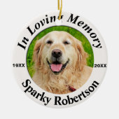 Pet Memorial Personalized Keramisch Ornament (Voorkant)