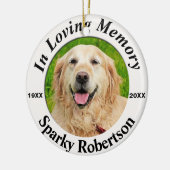 Pet Memorial Personalized Keramisch Ornament (Links)