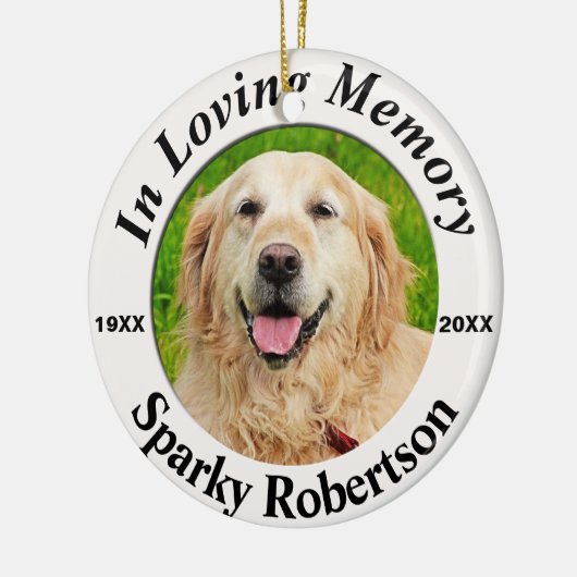 Pet Memorial Personalized Keramisch Ornament (Links)