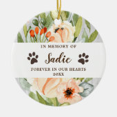 Pet Memorial Personalized Loss of Dog Farmhouse Keramisch Ornament (Voorkant)